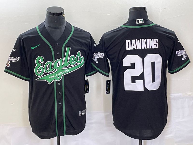 Men Philadelphia Eagles #20 Dawkins Black Nike 2023 Co Branding Game NFL Jersey style 8->philadelphia eagles->NFL Jersey